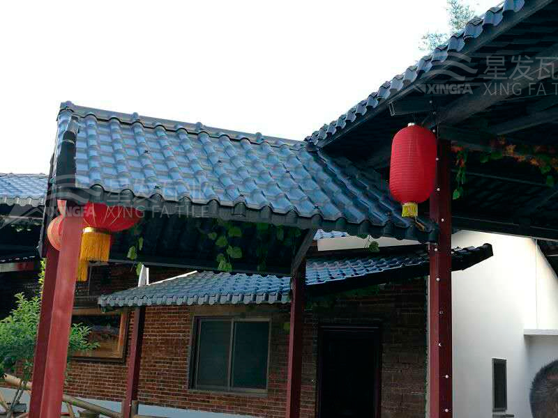 園林建筑搭建樹(shù)脂瓦涼亭，將景觀與藝術(shù)融合，別具一格！